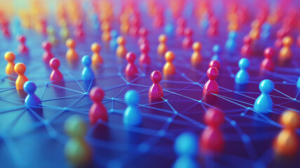 Network and internet communication concept illustrating the flow of data and online connections