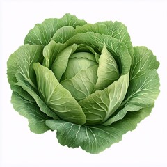Fresh Organic Green Cabbage - Healthy Farm Produce Close-Up for Nutritious Spring and Summer Salads
