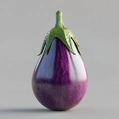 Fresh Organic Purple Eggplant. Wholesome and Delicious Ingredient for Vegetarian Recipes and Plant-Based Cooking