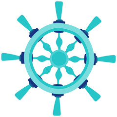 Obraz premium Ship Helm Icon