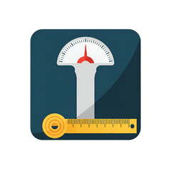 Weight Scale & Ruler Illustration