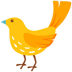 small bird icon isolated