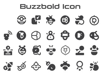 buzz bold icon. Print stock illustration. Modern simple black vector buzz bold icon set. Collection different buzz bold and cursor on flat style for web design or interface stock illustration.svg