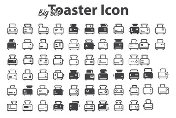 Toaster icon Set. Home Appliances set of thin line vector icons stock illustration. Toaster Icons Multi Series stock illustration. Sketch toaster on a white background. Vector illustration.svg