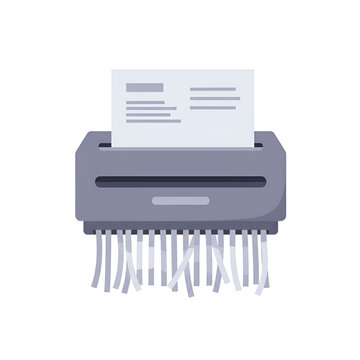 paper shredder destroying document flat design clip art preview