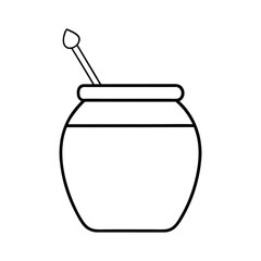 Line drawing of a traditional mate gourd with bombilla