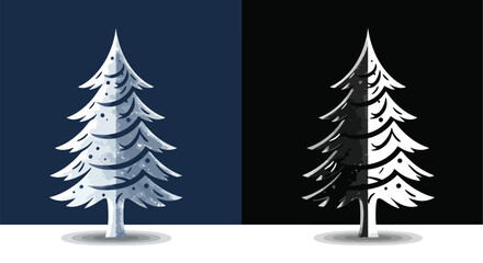 Obraz premium Monochrome winter tree duality