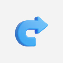 3d Realistic Return icon vector Illustration
