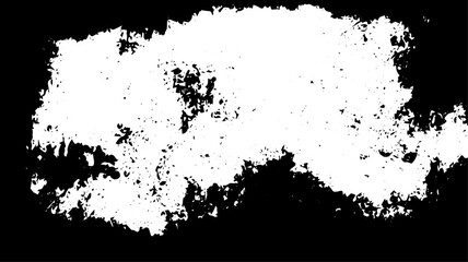 Distressed Grunge Frame with Cracked and Eroded Ink Texture in Black and White