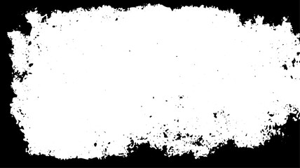 Distressed Grunge Frame with Textured Black Edges and Blank Center