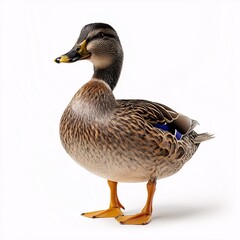 Winged Wildlife. Colorful Duck Side View in Natural Pond Habitat - Nature Photography