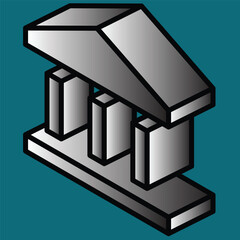 Account balance icon in flat style. Wallet, dollar sign, and money symbols representing finance, banking, savings, or digital payment concepts.