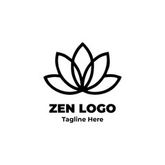 Zen logo, tranquility stroke, enso brush ring, clean abstract art, spiritual peace symbol for lifestyle logo, emotional health, and brand design