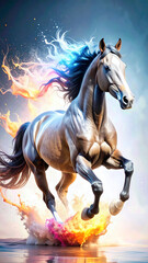 Fototapeta premium caballo, animal, café, administrar, chacras, retrato, pintura, mamífero, naturaleza, padrillo, ecuestre, blanco, yegua, hermoso