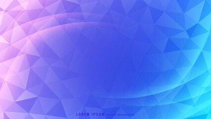 Modern abstract geometric background features soft gradient blend of pastel with layered triangular and curved composition