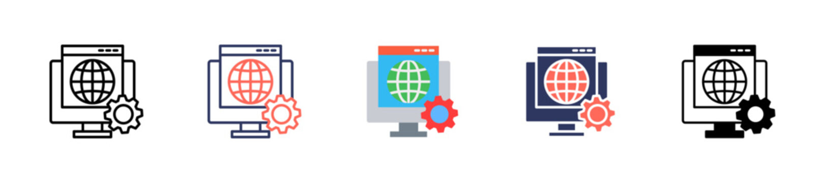 Web Development multiple icon