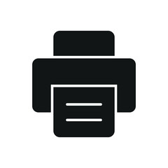 Bold glyph fax icon for document sharing, admin, and workplace interfaces.