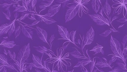 a purple with flowers and leaves generative AI