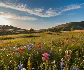 flowers in the mountains