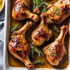 baked chicken drumsticks in honey mustard marinade