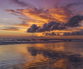 sunset at the beach