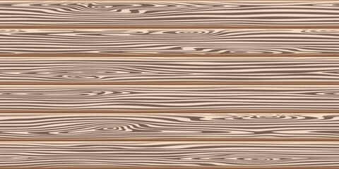 Wood plank wall, horizontal slats, wood texture seamless pattern, vector design