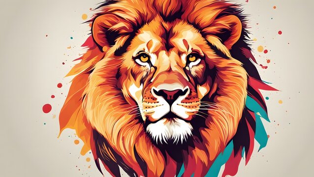 vector lion artist illustration