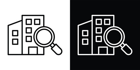 House or real estate silhouette vector illustration art design for apps and websites