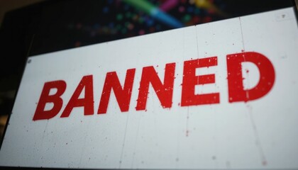 Party banne with loud dance music