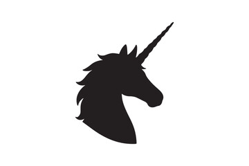 Unicorn Horn silhouette vector with white background