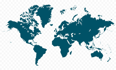 World map accurate scale-08, world map vector image, modern world map, Illustration, eps 10, worldwide, all continents, all countries, worldwide project