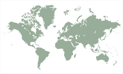 World map accurate scale-08, world map vector image, modern world map, Illustration, eps 10, worldwide, all continents, all countries, worldwide project