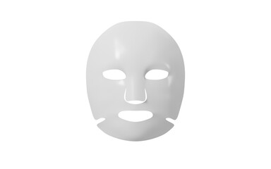 Facial skin care mask, hydrating mask, whitening mask, Advertising skincare concept, 3d rendering.