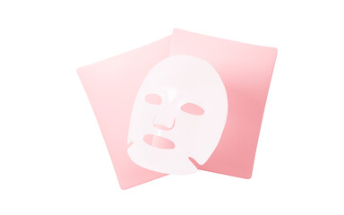 Facial skin care mask, hydrating mask, whitening mask, Advertising skincare concept, 3d rendering.