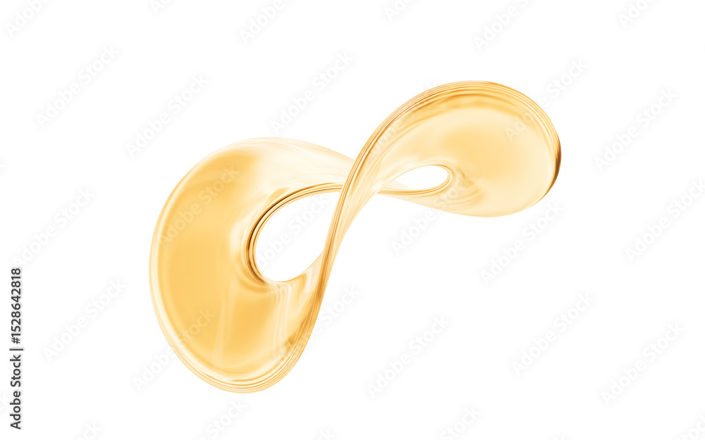 Poster abstract multi-layered glass curve background, 3d rendering.