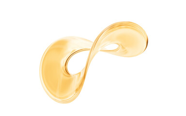 Abstract multi-layered glass curve background, 3d rendering.