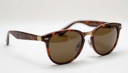 Stylish brown tortoise-shell sunglasses with brown lenses for sunny outdoor activities and fashion accessories