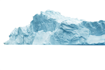 Majestic iceberg isolated on a white background png ai generated