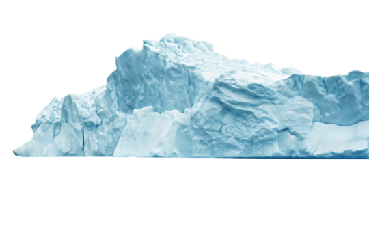 Majestic iceberg isolated on a white background png ai generated