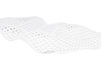 Multiple layers of wave-shaped design for the mattress background, Suite for the presentation of diaper, wet wipes, sanitary pads, mattresses and so on. 3d rendering.