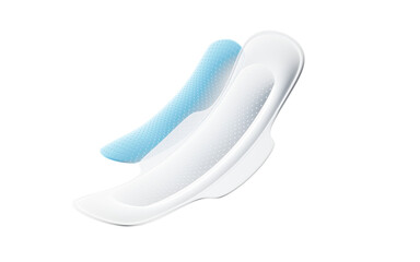 Menstrual pad advertisement, The concept of light and breathable, soft and breathable and so on, 3d rendering.