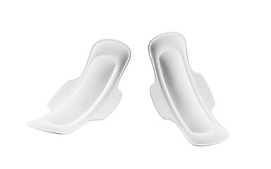 Menstrual pad advertisement, The concept of light and breathable, soft and breathable and so on, 3d rendering.