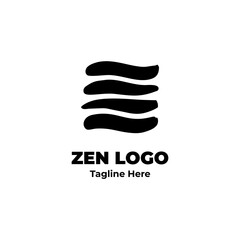 Zen logo, balance design, peaceful symbol, soft ink stroke, minimalist circle for calm business logo, spa branding, wellness studio, and harmony center identity