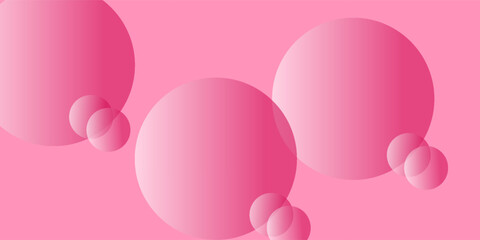 Minimalist banner background, pastel colorful, pink and yellow gradations. Circle effect style geometric, abstract background.