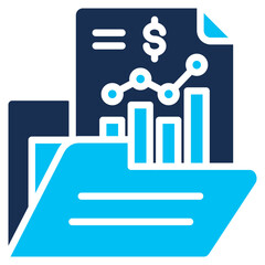 Portfolio Gain solid color icon