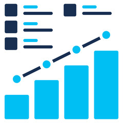 Sales Growth solid color icon