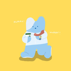 busy dog illustration