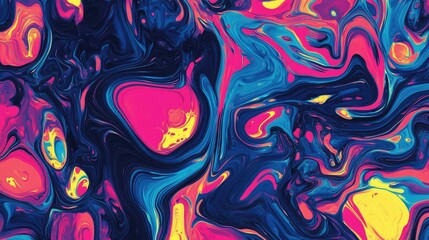 Energetic abstract patterns in vivid display