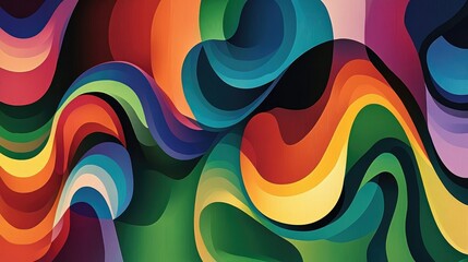 Energetic abstract patterns in vivid display