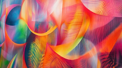 Energetic abstract patterns in vivid display